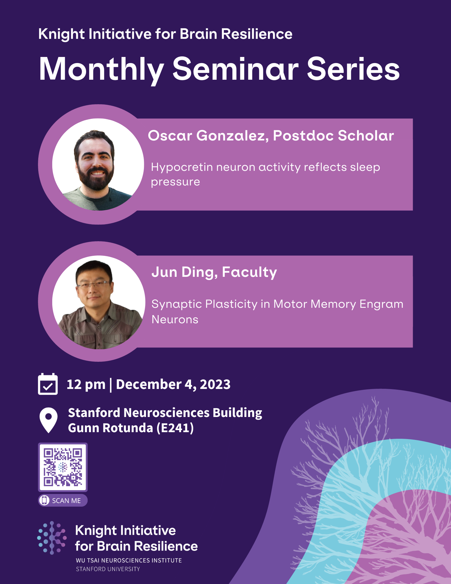 Brain Resilience Seminar: Oscar Gonzalez and Jun Ding