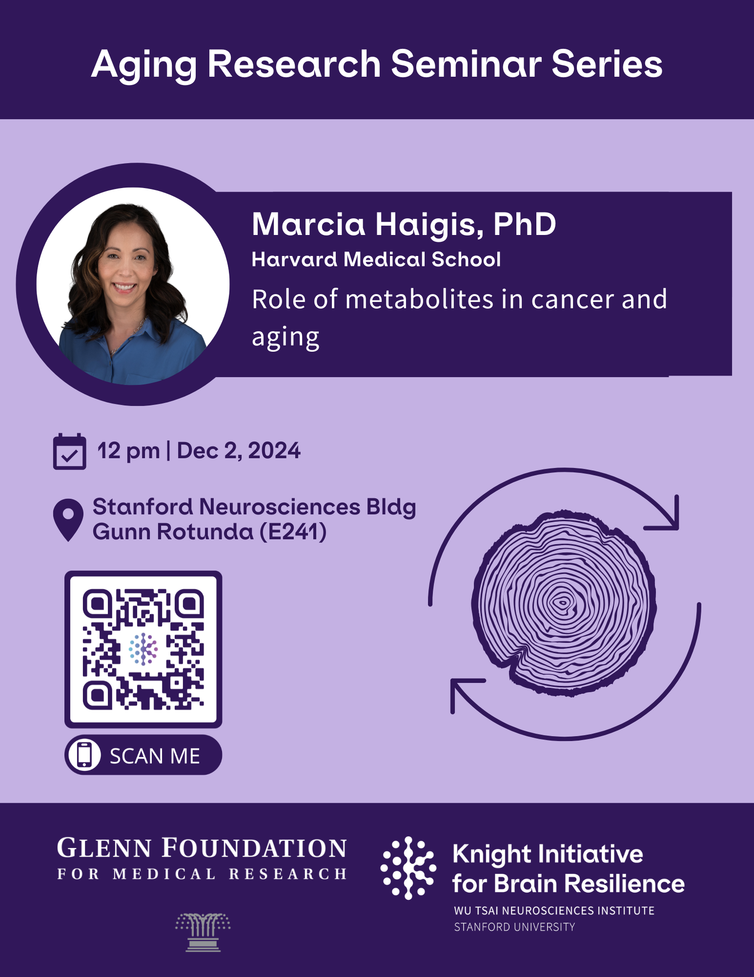 Knight/Glenn Aging & Resilience Seminar Series’ featuring Dr. Marcia Haigis