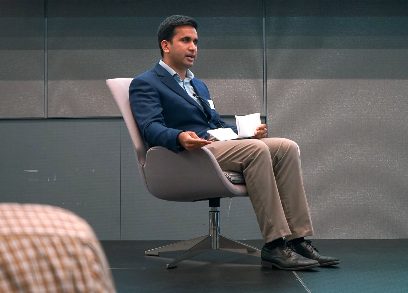 Gaurav Chattree speaks at a conference.