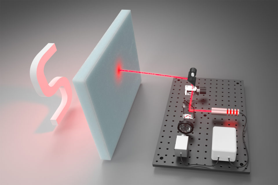 reflective letter “S"