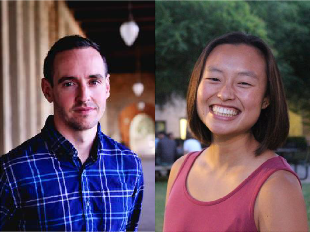 Michael Silvernagel and Alissa Ling, graduate students in electrical engineering
