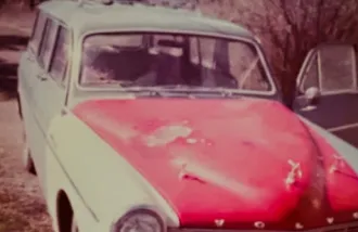 Image of a red vintage car