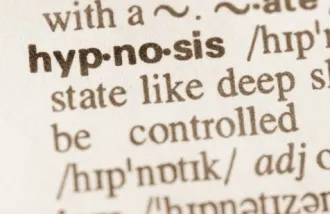 Photo of the word "hypnosis" in a dictionary