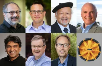 (Top, from left) Thomas Devereaux, Ian Fisher, Thomas Kailath, and David Miller. (Bottom, from left) Bali Pulendran, Robert Waymouth, and Tony Wyss-Coray. (Image credit: Courtesy Thomas Devereaux/Alex Johnson Photography/Courtesy Thomas Kailath/Rod Searcey/Jack Kearse, Emory/Jia Zhang/Gary Wagner)