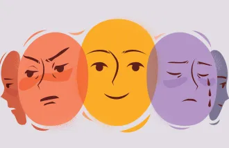 Image of faces representing various emotions: angry, happy, sad