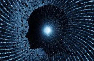 illustration of light surrounding a brain