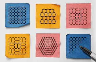 Illustration of droplet lattices 