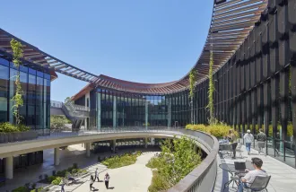 Stanford neuroscience and ChEM-H building. Photo by Bruce Damonte.