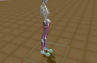 virtual skeleton learned to walk from scratch