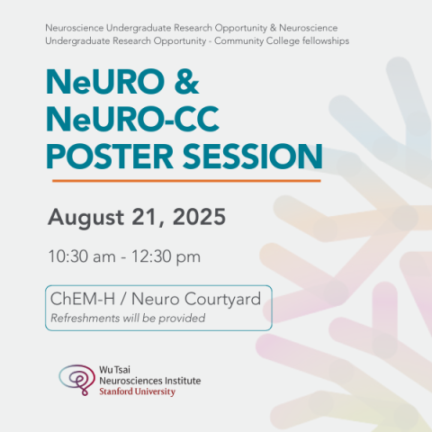 Flyer for NeURO and NeURO-CC Poster Session on August 21, 2025 at the ChemH-Neuro Courtyard. 