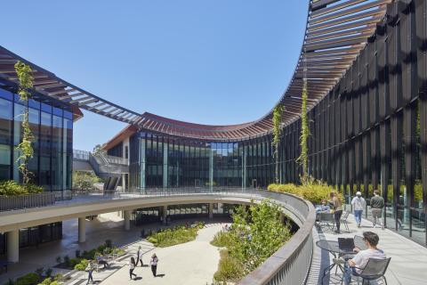Stanford neuroscience and ChEM-H building. Photo by Bruce Damonte.
