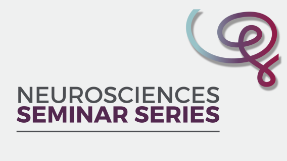 Grey banner with 'Neurosciences Seminar Series', at the bottom reads 'Thursdays, 12-1PM' and 'Gunn Rotunda, ChEM-H/Neuro'. To the right is the Wu Tsai Neuro Logo