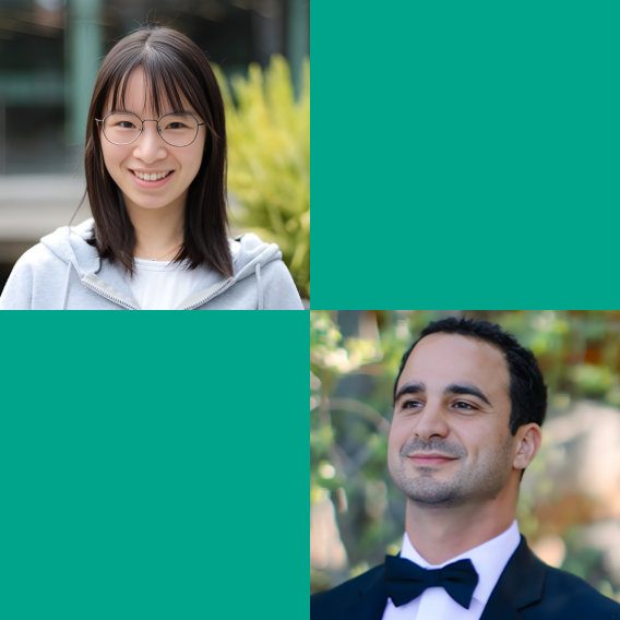 A square grid with headshots of Sa Cai and Itamar Terem