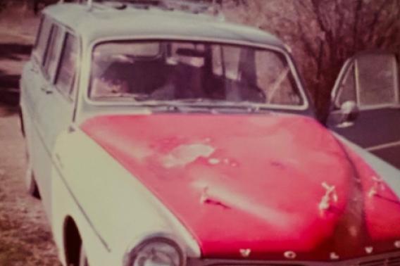 Image of a red vintage car