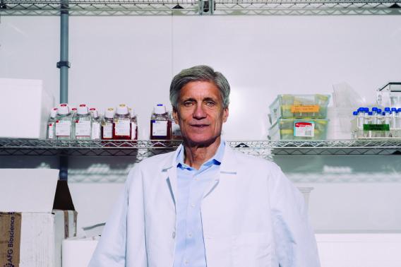 Frank Longo in his lab.