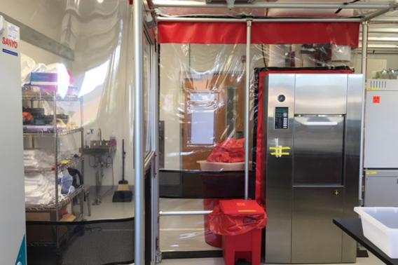  lab was converted into Biosafety level 3 space