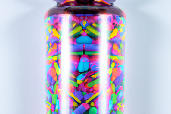psychedelic colored pills