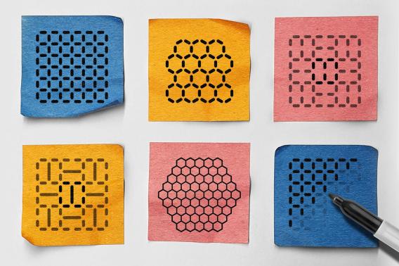 Illustration of droplet lattices 