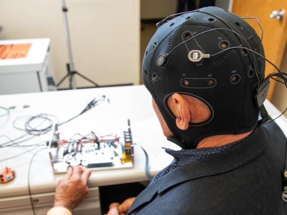 Image of EEG on a patient from a May 2018 study