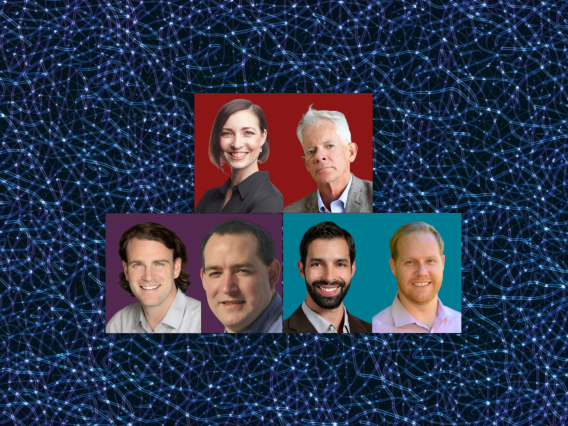 2025 Neuroscience:Translate awardees; Top row, from left: Michelle James, Hannes Vogel; Bottom row, from left: Nolan Williams, Juan Rivas-Davila, Corey Keller, Scott Linderman