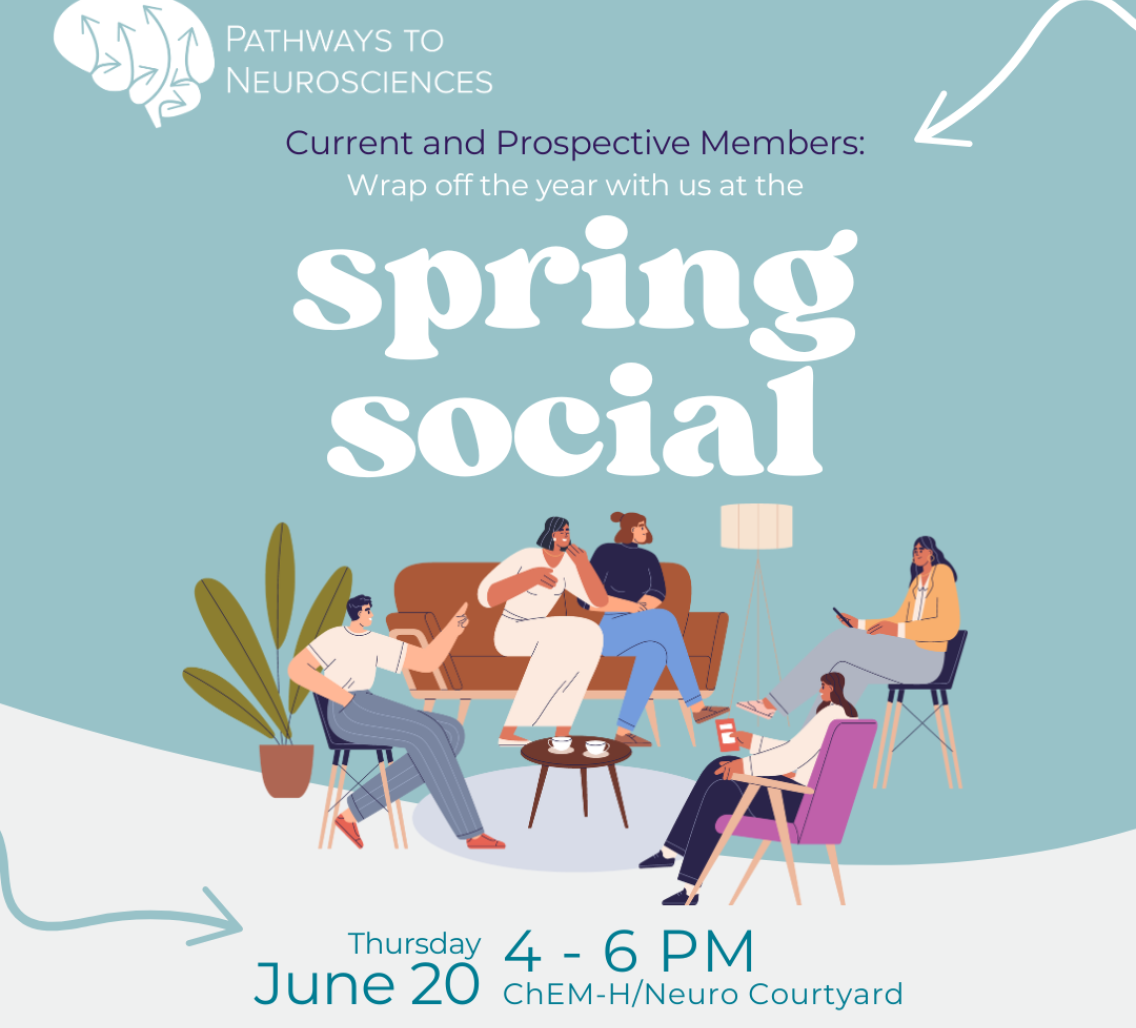 Graphic featuring the event date, time, and location of the Pathways Spring Social. 