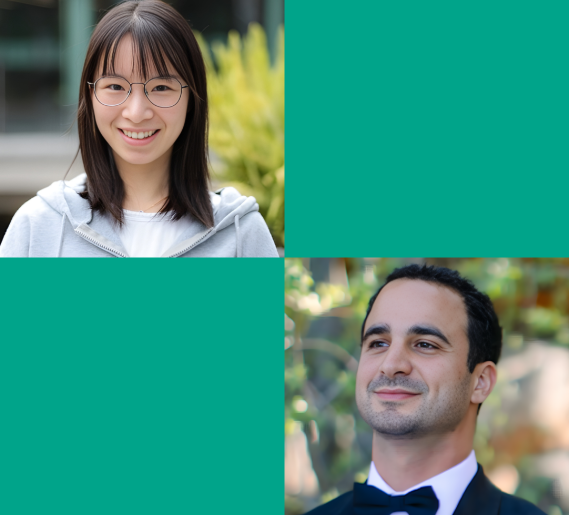 A square grid with headshots of Sa Cai and Itamar Terem