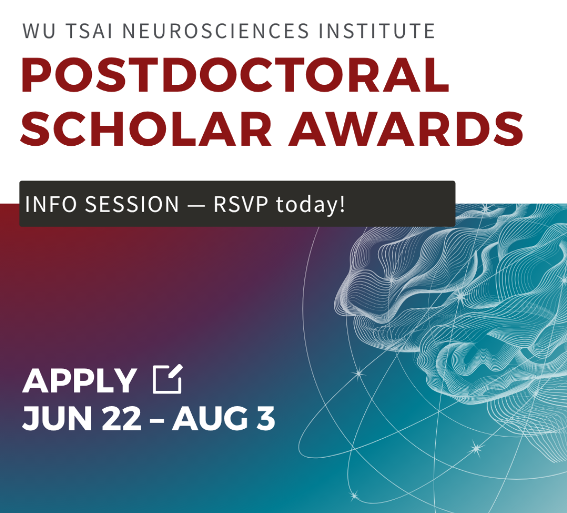 Wu Tsai Neuro Postdoc Scholar Awards png info session image 2026