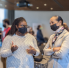Jasmin Palmer and Lily Achatz discuss mixed reality in medicine at a recent open house
