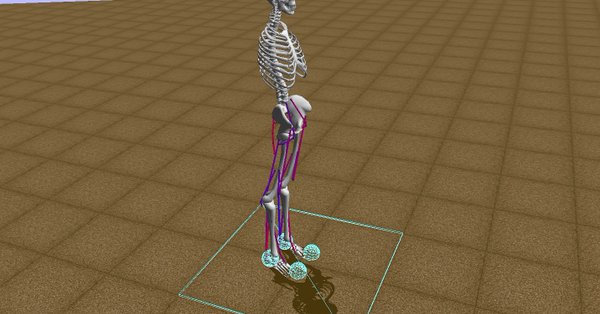 virtual skeleton learned to walk from scratch